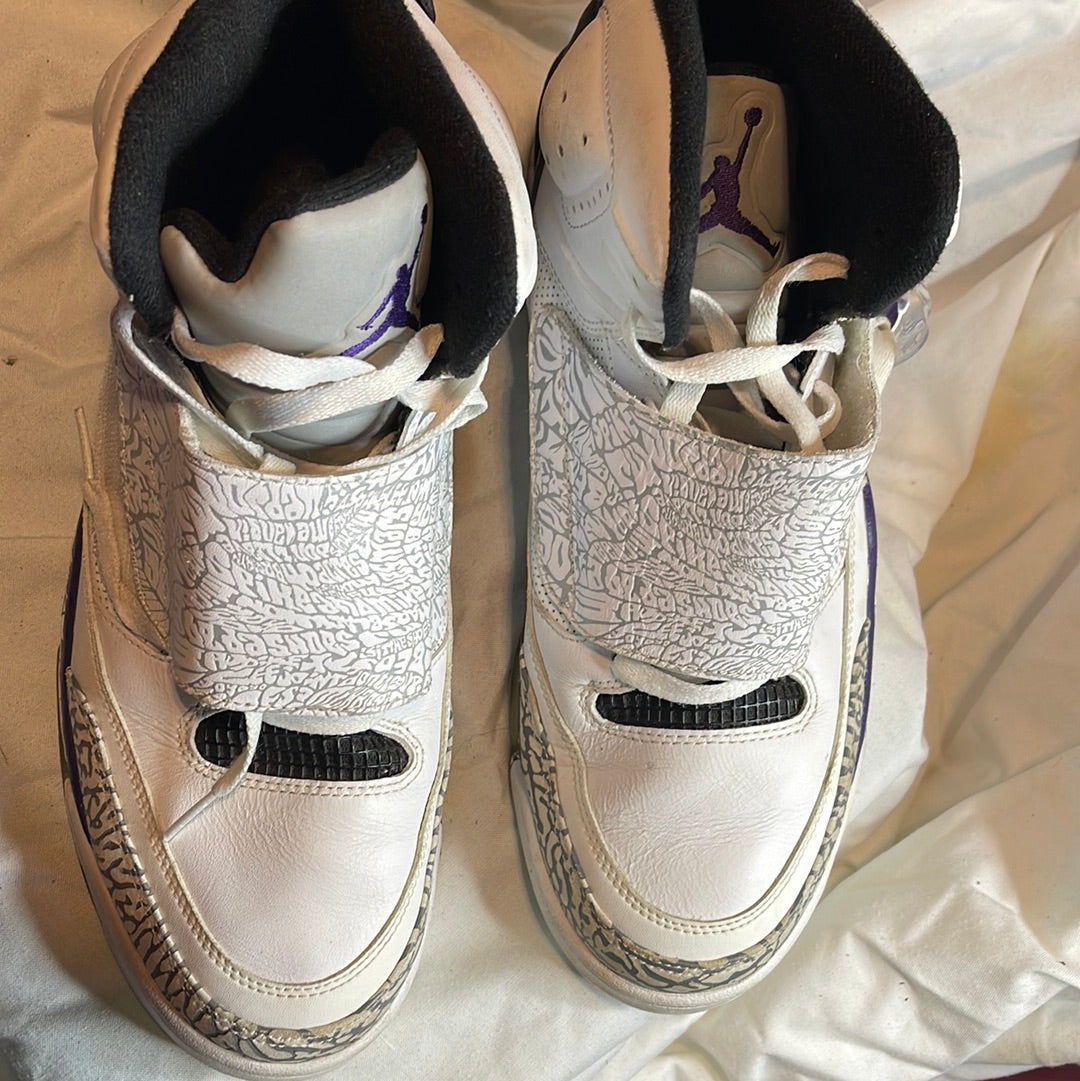 NIKE AIR JORDAN SON OF MARS  WHITE PURPLE CEMENT GREY BLACK 512245-106