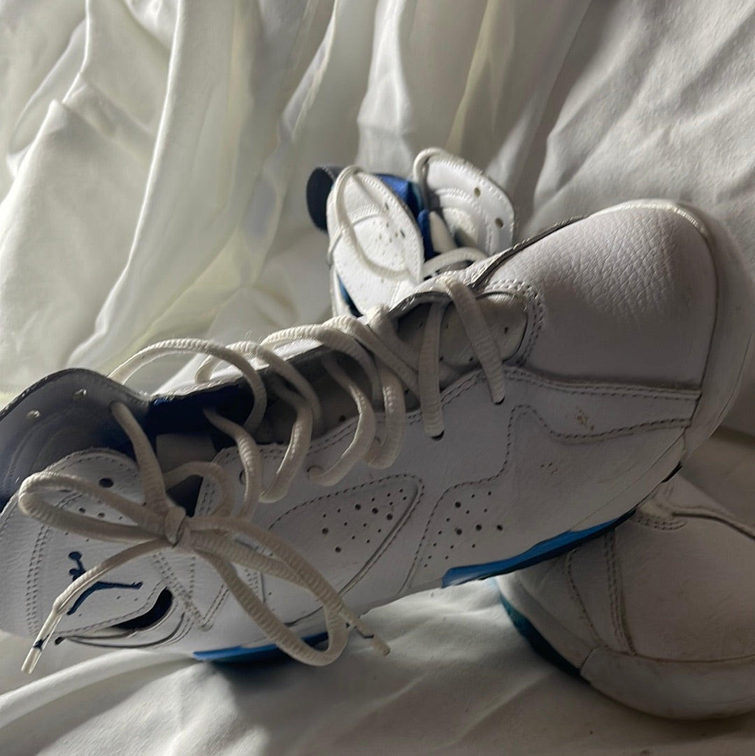 Nike Air Jordan 7 retro BG French Blues 304774 107 white & Blue